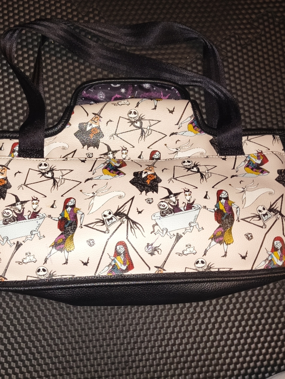Women’s Black Trim Printed Tote Bag - The Nightmare Collection
